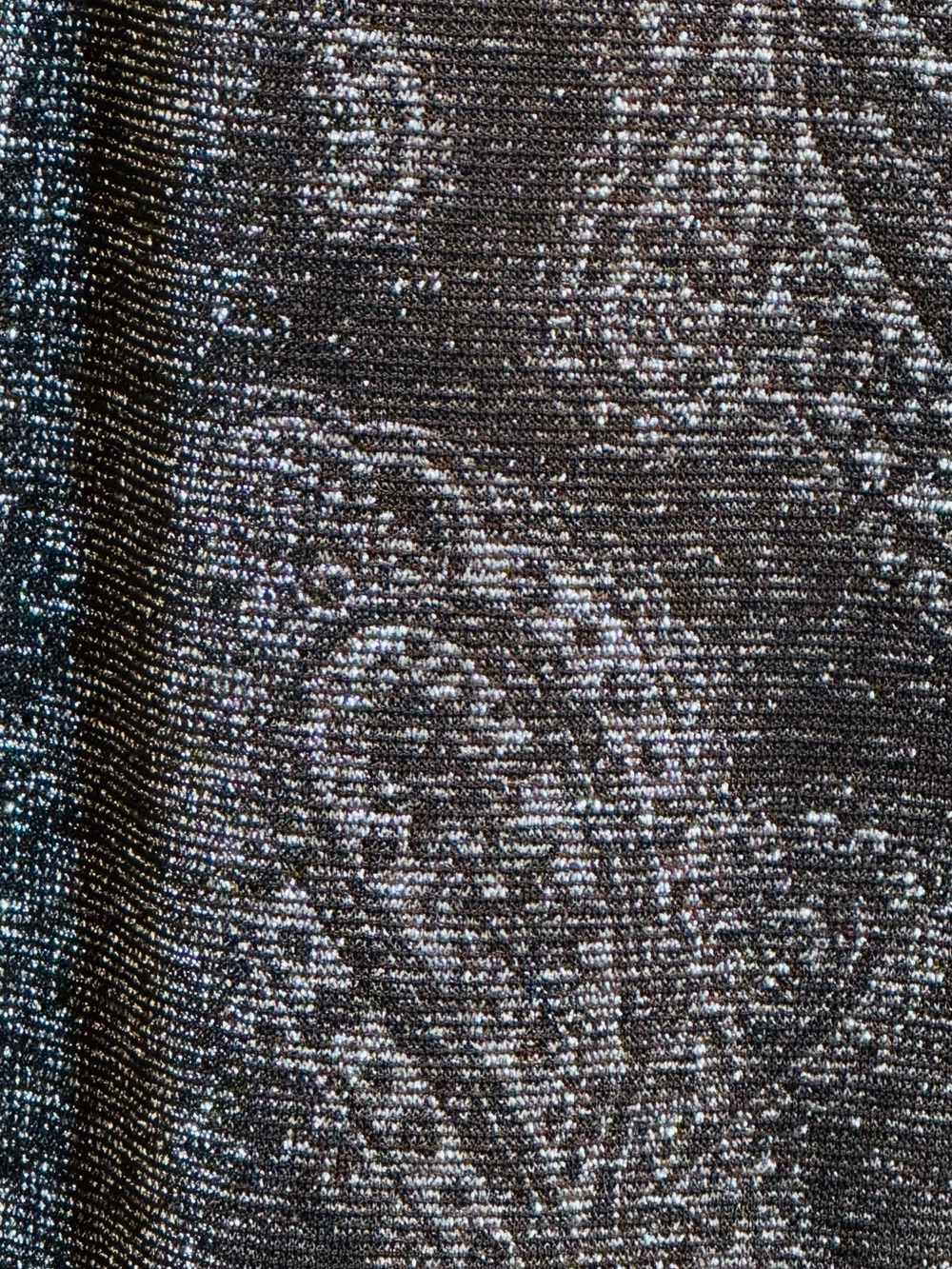 Ever Beauty Shimmering Paisley Maxi Dress. Embellished Gray/Silver. Size 10 - Picture 10 of 10